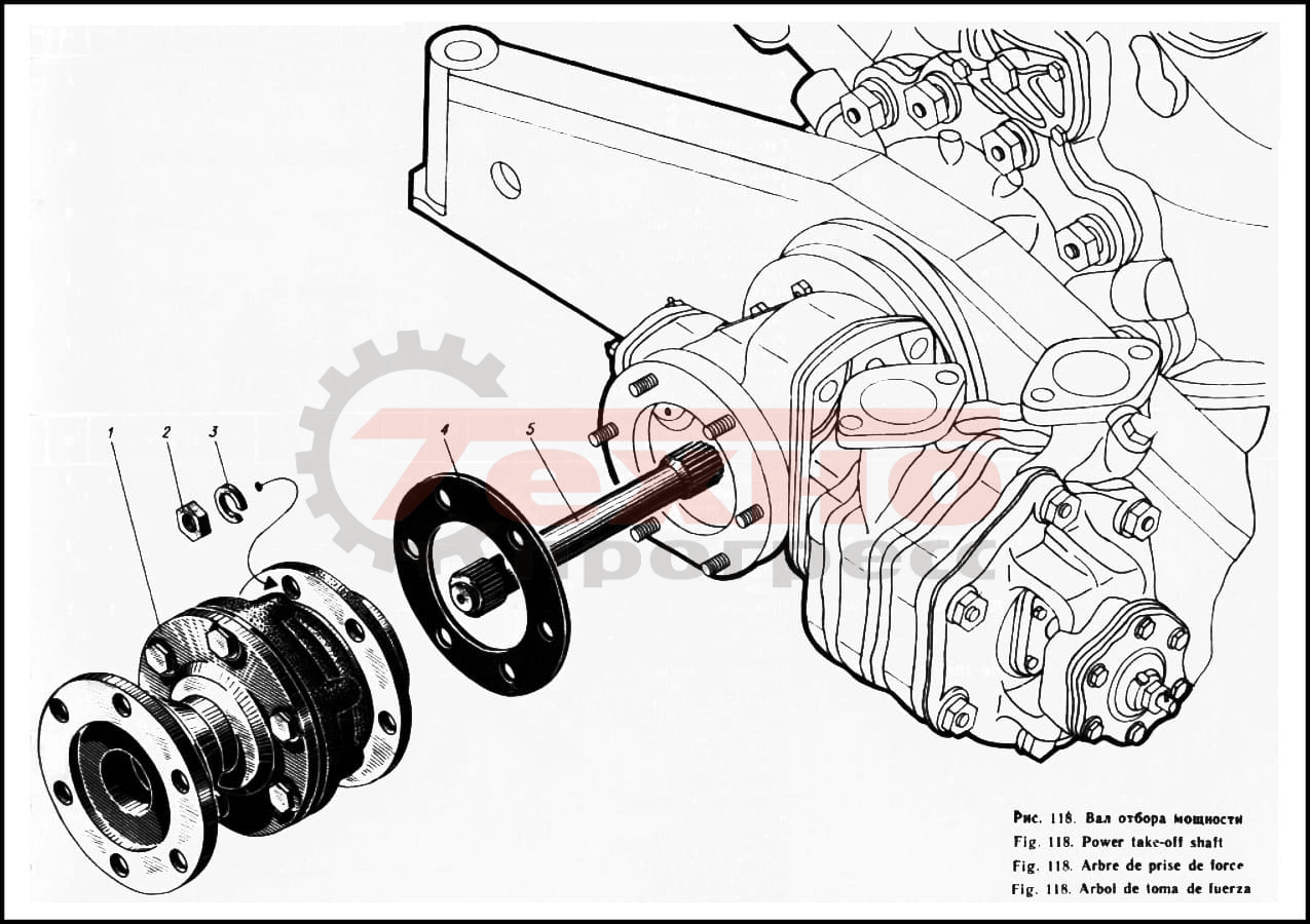 Запчасти Вал отбора мощности Д12 Ч15/18