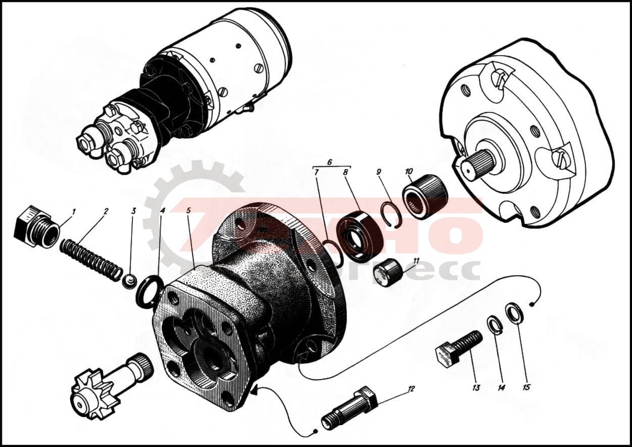 Запчасти Корпус электромаслопрокачивающего насоса Д12 Ч15/27