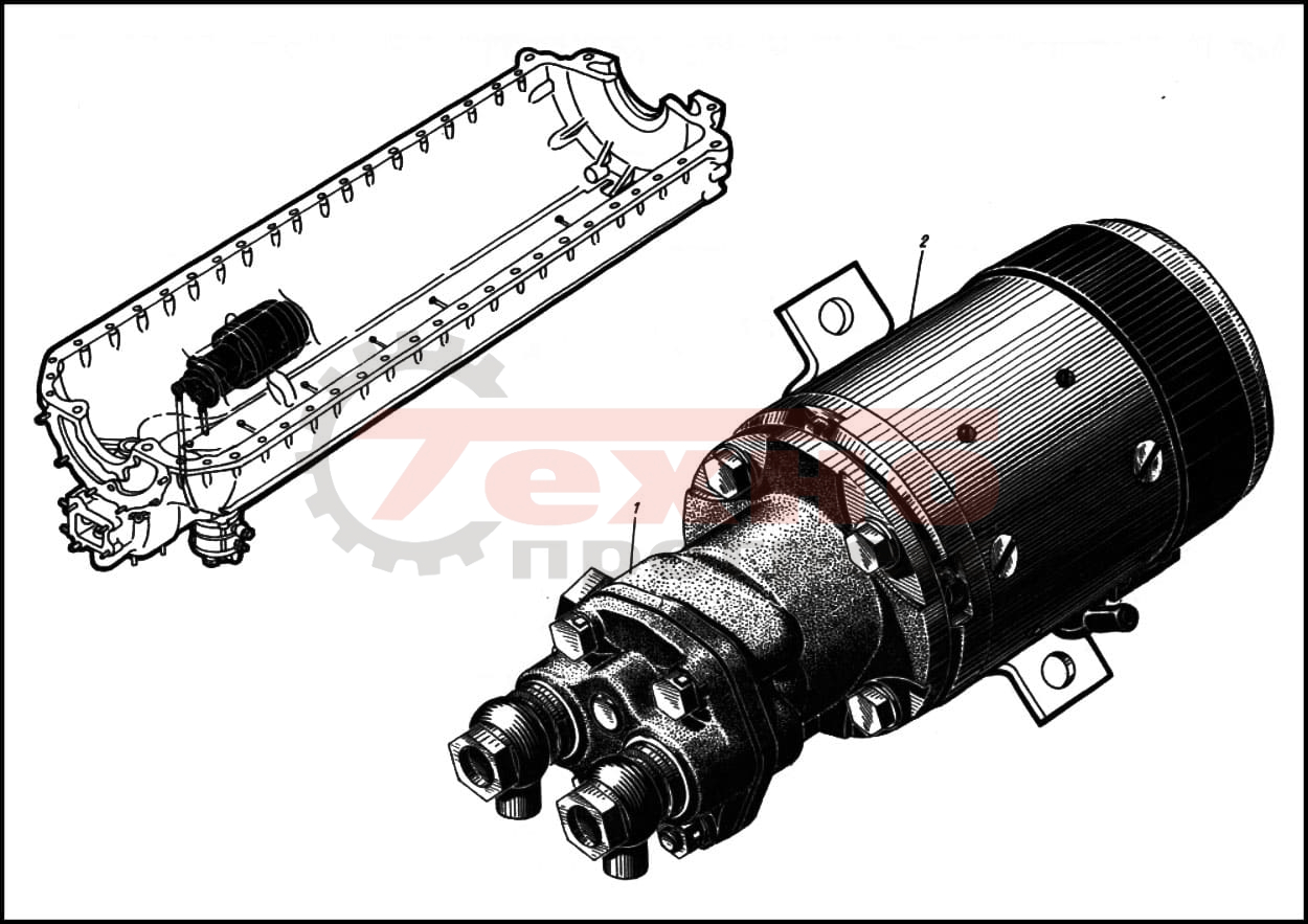 Запчасти Электромаслопрокачивающий насос Д12 Ч15/18 (чертеж 1)